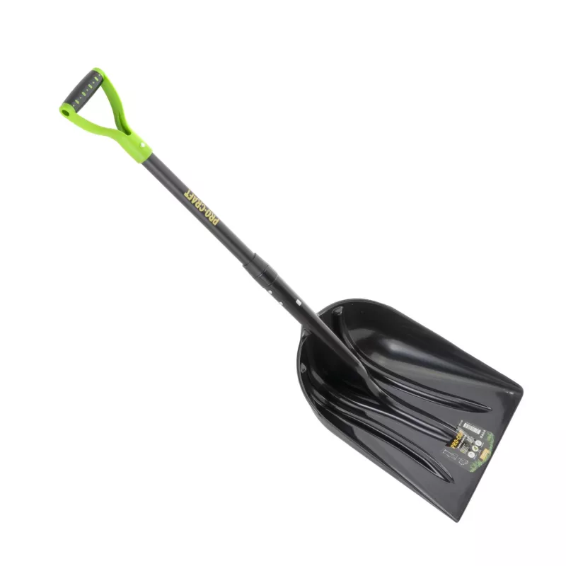 Lopata na sníh a obilí 36,5cm plastová se sklolaminátovou násadou krátká 115cm GPS-1150 Procraft