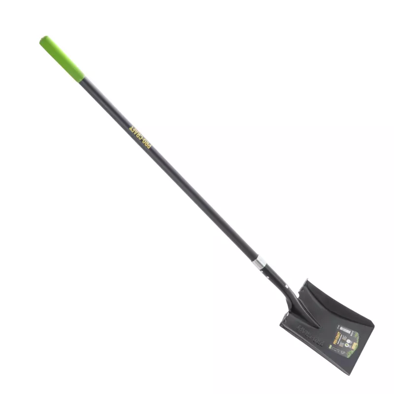 Lopata rovná kovaná rycí 23cm (nášlapy) se sklolaminátovou násadou 150cm GSS-1500 Procraft