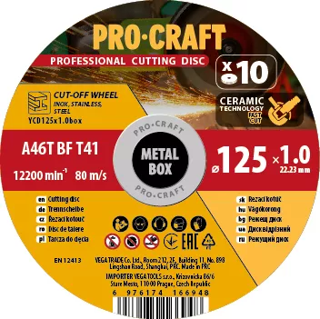 Sada řezných kotoučů YСD125x1.0b | YCD125x1.0b Procraft
