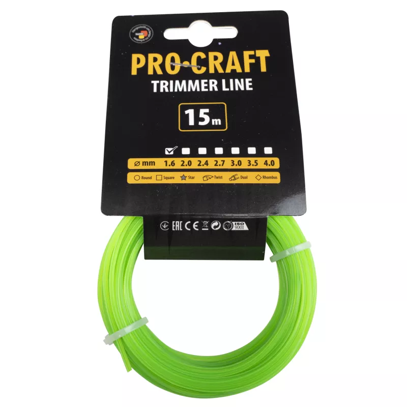 Struna žací (1.6mm) (15m) hvězda ZI-1.6/15 Procraft