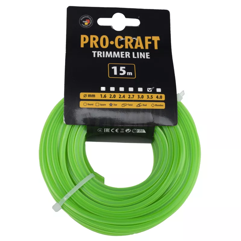 Struna žací (3.5mm) (15m) hvězda ZI-3.5/15 Procraft