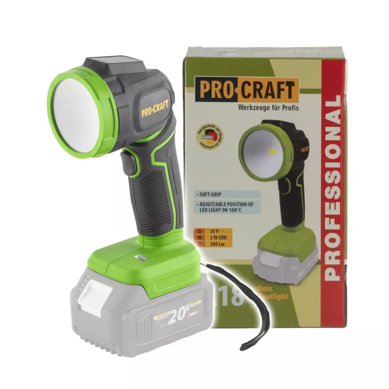 LED svítilna (reflektor) aku LL18bb (bez akumulátoru a nabíječky) Procraft