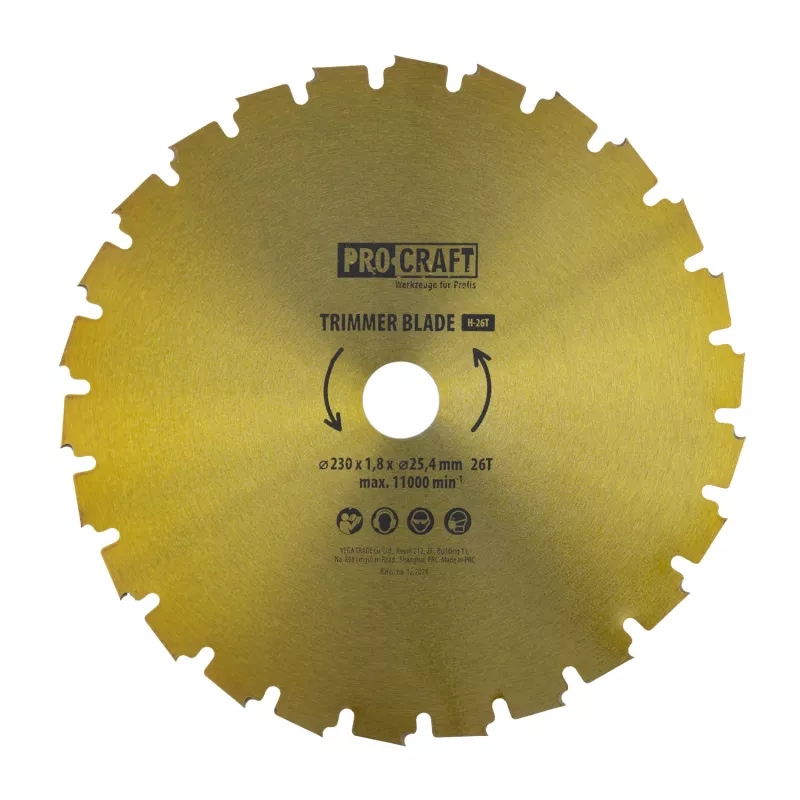 Nůž křovinořezu (kotouč) (D230*25.4) 26T | H-26T Procraft