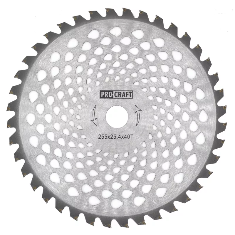 Nůž křovinořezu (kotouč) (D255*25.4) 40T karbid wolframu | H/P-40T Procraft