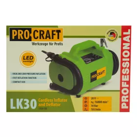 Aku kompresor LK30 s kombinací nafukování hubicí (bez baterie a nabíječky) | LK30 bb Procraft