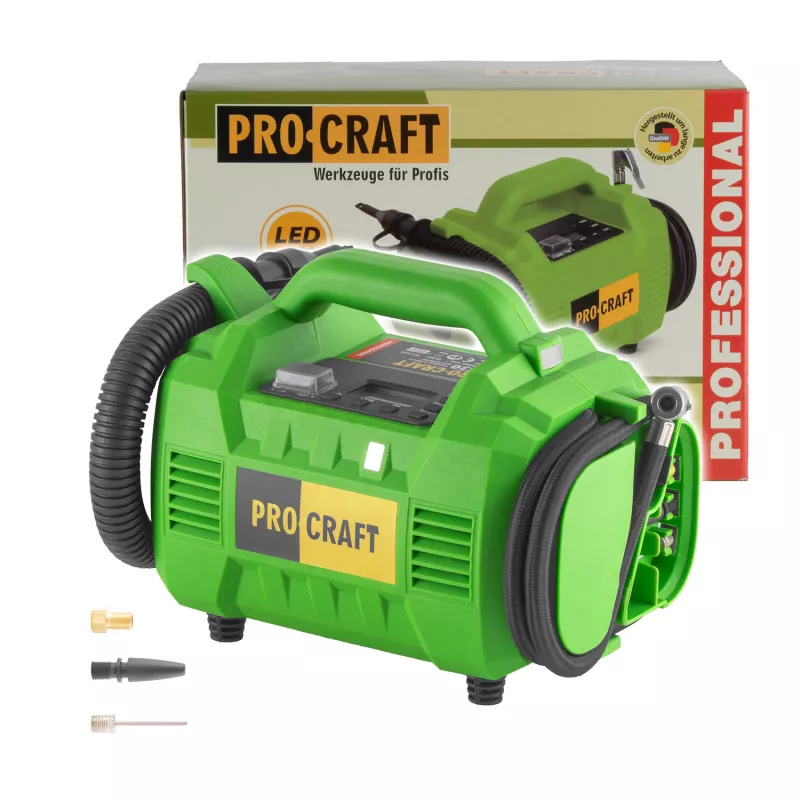 Aku kompresor LK30 s kombinací nafukování hubicí (bez baterie a nabíječky) | LK30 bb Procraft