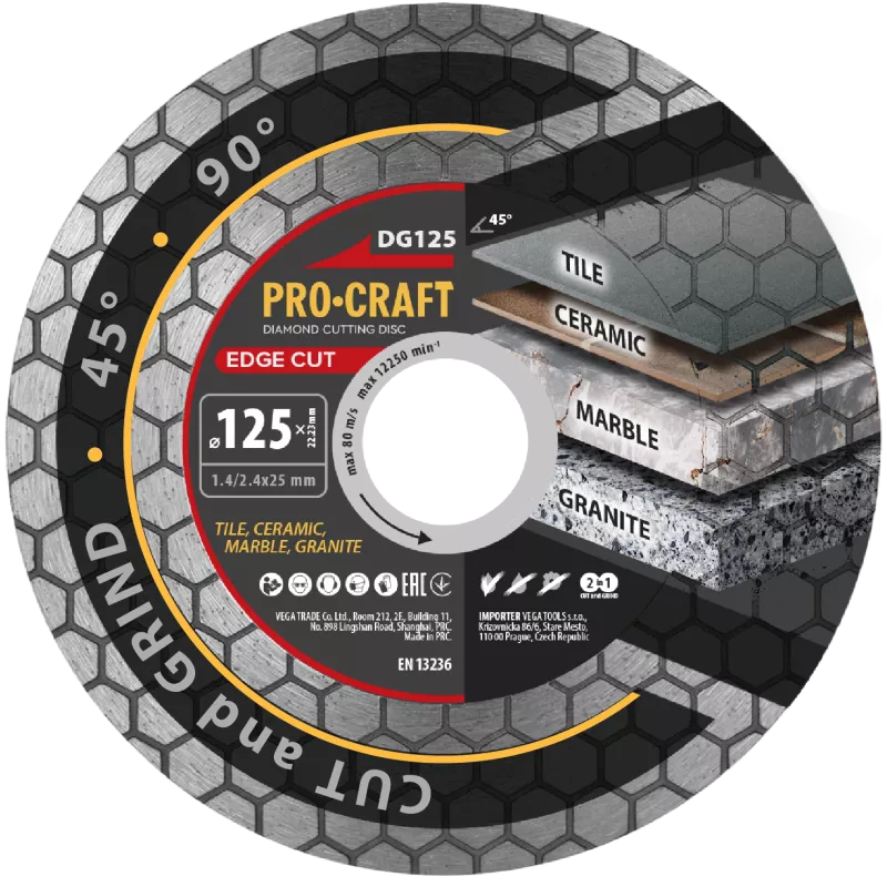 Diamantový kotouč Edge Cut DG125 Procraft