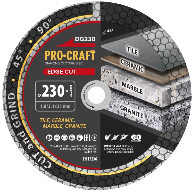 Diamantový kotouč Edge Cut DG230 Procraft