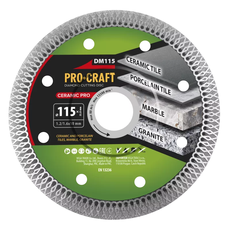 Diamantový řezný kotouč Ceramic PRO DM115 Procraft
