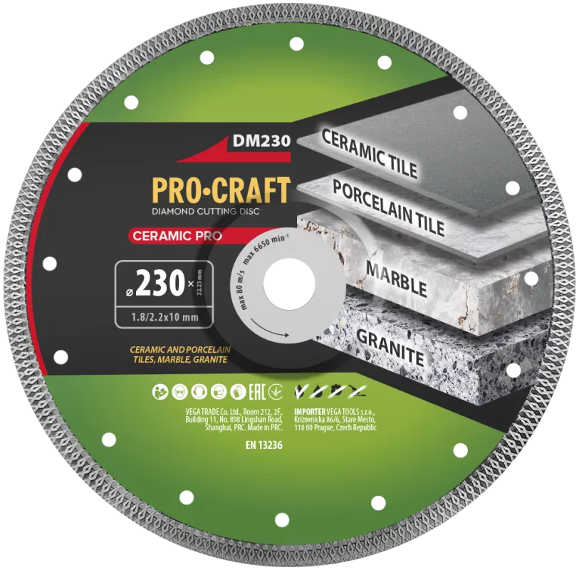 Diamantový řezný kotouč Ceramic PRO DM230 Procraft