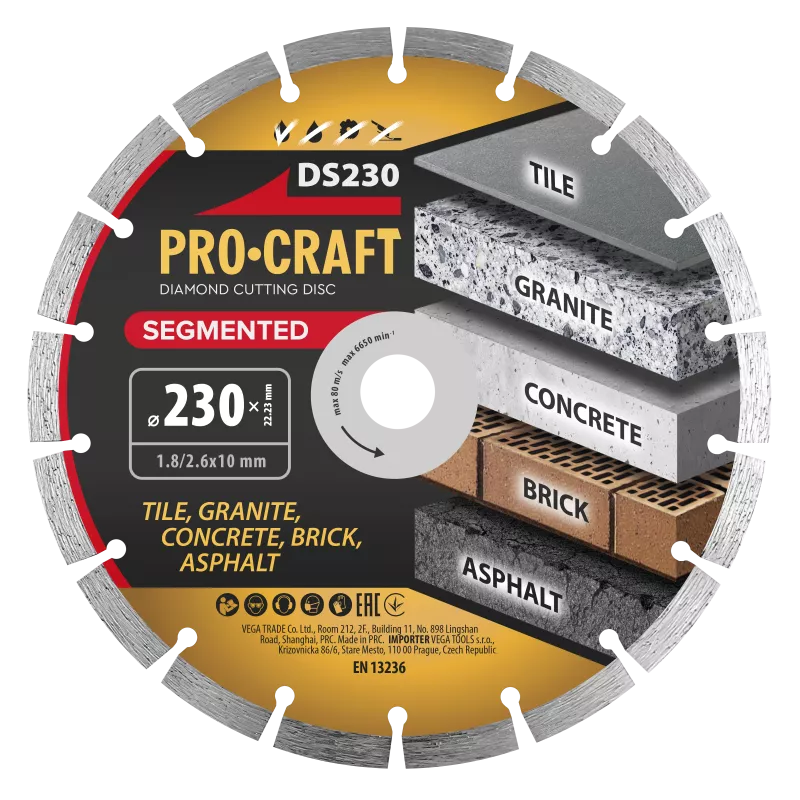 Diamantový řezný kotouč Segmented DS230 Procraft