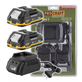 Sada baterie 20V 2Ah (2 ks) + 1 nabíječka PBC-Set 1