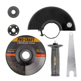 Aku úhlová bruska PGA22 (bez baterie a nabíječky), 125mm | PGA22-BB Procraft