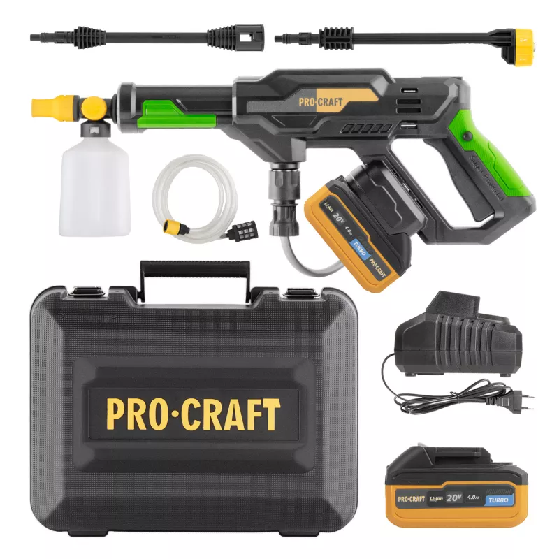 Sada aku tlaková myčka CW20 + baterie 20/4 a nabíječka 20/1 | SCW20 Procraft