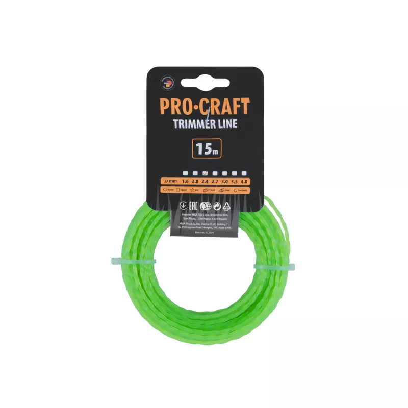 Struna žací (2.4mm) (15m) spirála SP-2.4/15 Procraft