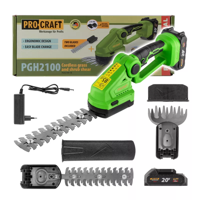 Aku nůžky na trávu a keře PGH2100 Procraft