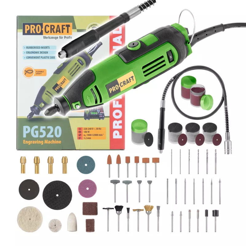 Bruska přímá s ohebným nástavcem PG520 Procraft