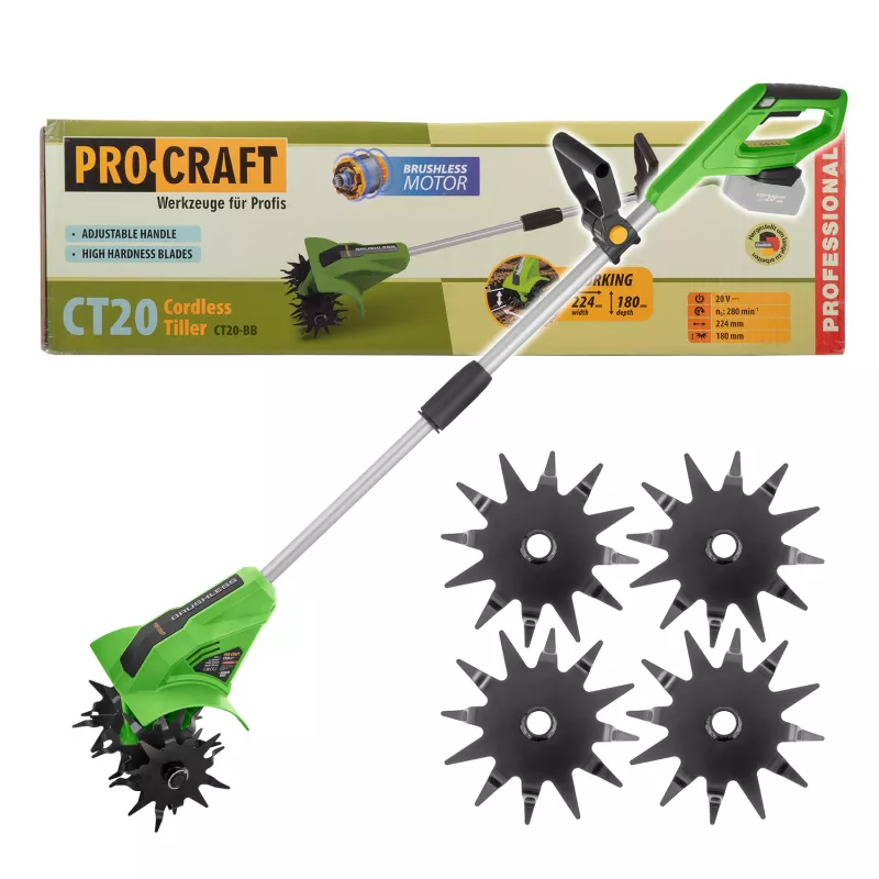 Aku kultivátor CT20bb (bez baterie a nabíječky) Procraft