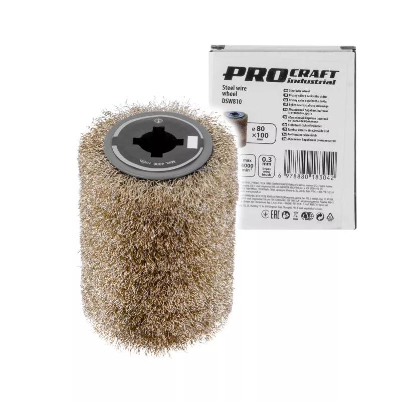 Brusný válec z ocelového drátu DSW810 Procraft