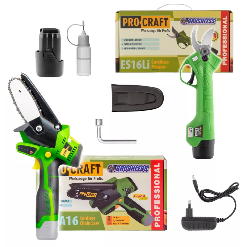 Sada aku ruční pilka PKA16bb a nůžky na větve ES16Li1B | SPKA16bb/ES16Li1b Procraft