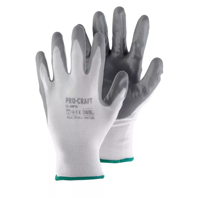 Pracovní rukavice máčené v nitrilu, XL GL-NW10 Procraft