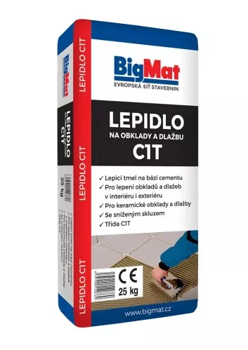 Lepidlo na obklady a dlažbu C1T BigMat 25kg Den Braven