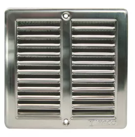 Mřížka větrací s rámečkem a síťovinou Haco NVM 150x150 mm nerez 0701