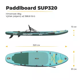 Paddleboard SET Travel SUP320 Procraft