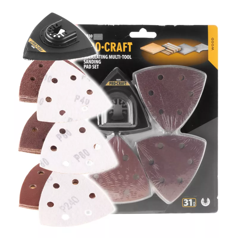Sada nástavců a brusných výseků pro multifunkční oscilační brusku MB30 Procraft