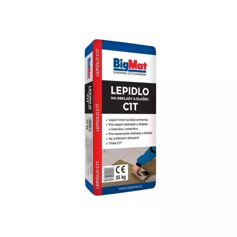 Lepidlo na obklady a dlažbu C1T BigMat 25kg Den Braven