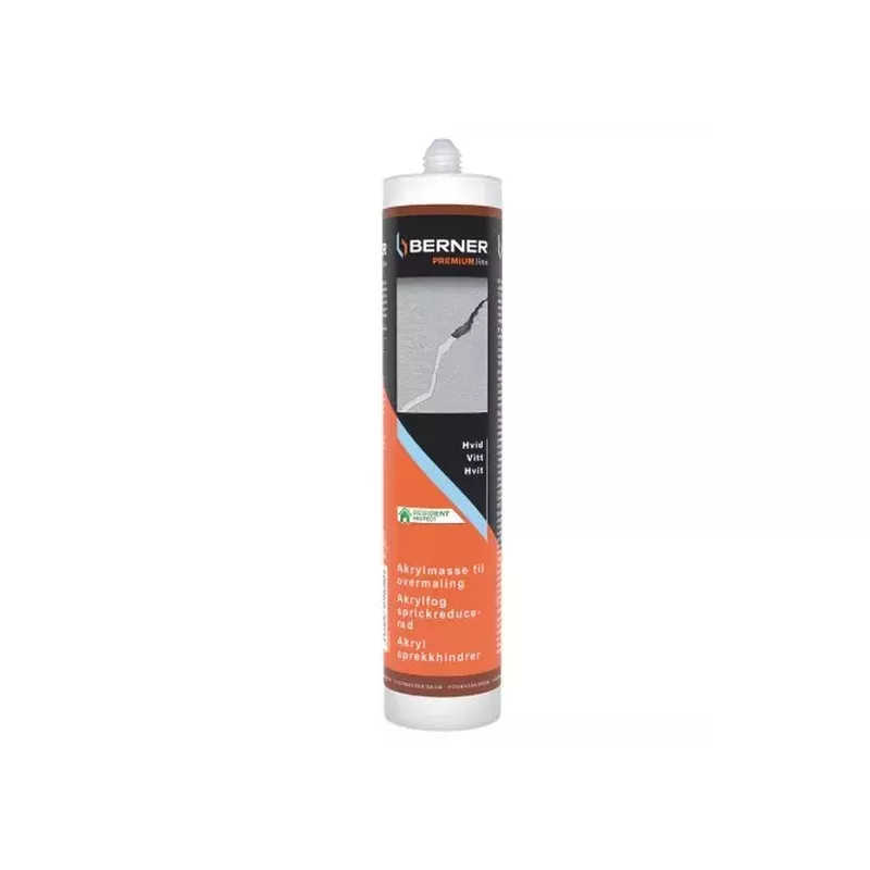 Akrylový těsnicí tmel Premium 310 ml bílý Berner