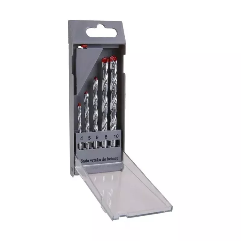 Sada vidiových vrtáků 5ks 4-10mm,PVC 20805 Levior