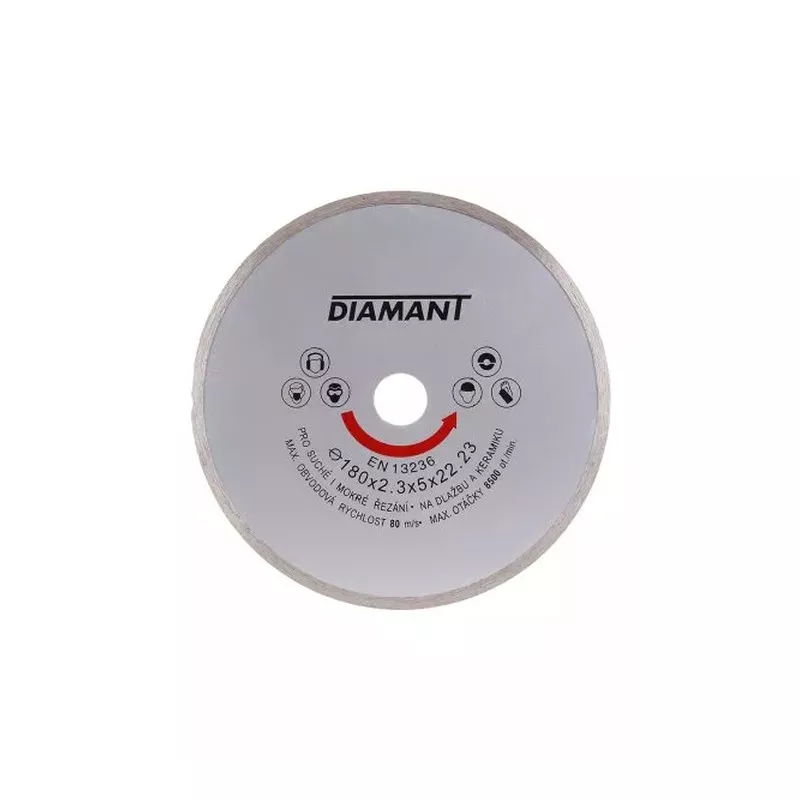 Kotouč diamantový DIAMANT 180x2.3x22.2mm plný 21018