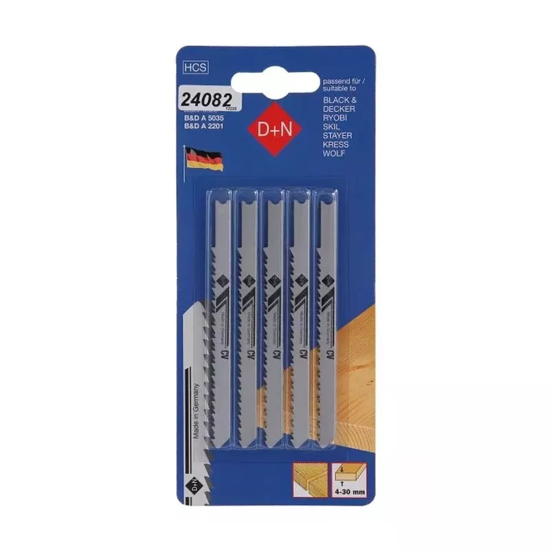 Plátky do přímočaré pily HCS B&D 75/1.45mm 5ks 12225 24082 D+N