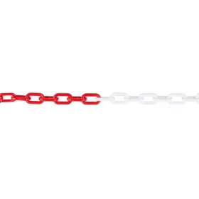 Řetěz plastový 5.5mmx25m červeno-bílý