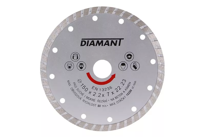 Kotouč diamantový DIAMANT 150x2.2x22.2mm TURBO 21150