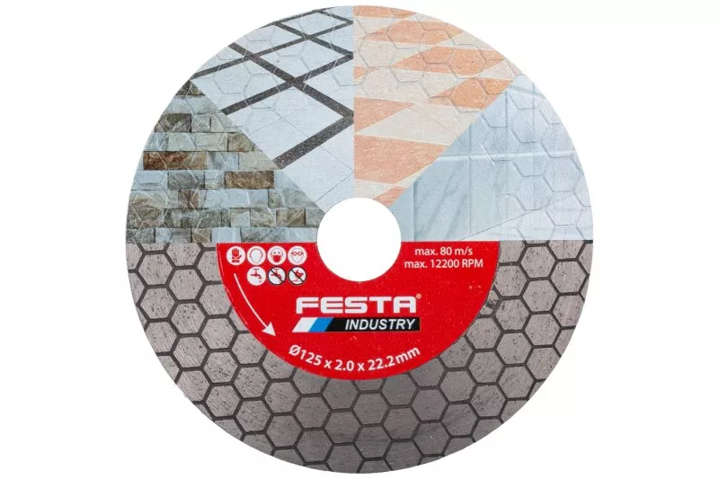 Kotouč diamantový FESTA INDUSTRY řezný 125x2.0x22.2mm 21231