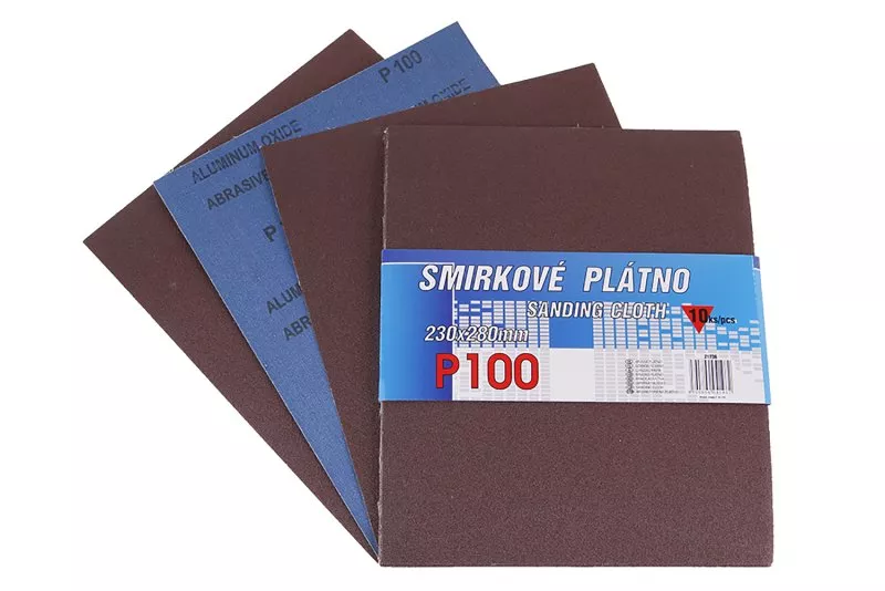 Plátno smirkové 230x280mm P100 10ks 21736 LEVIOR