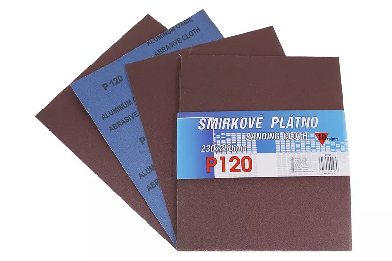 Plátno smirkové 230x280mm P120 10ks 21737 LEVIOR