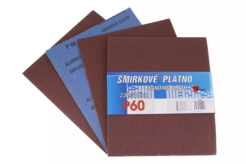 Plátno smirkové 230x280mm P60 10ks 21734 LEVIOR