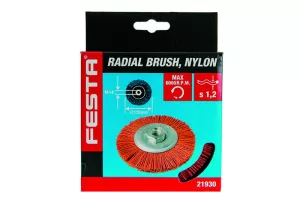 Kartáč rotační radiální FESTA nylon 125mm M14 21930