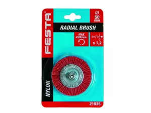 Kartáč rotační radiální FESTA nylon 50mm stopka 21935