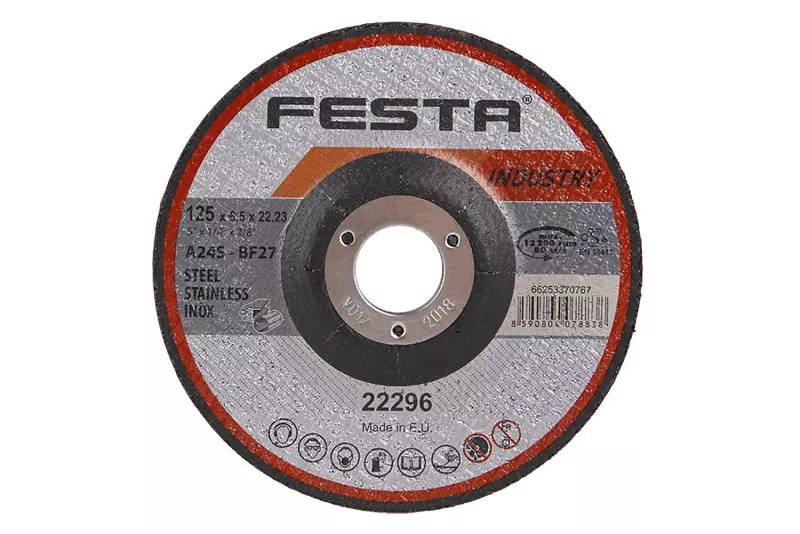 Kotouč brusný FESTA INDUSTRY na kov 125x6.5x22.2mm(D) 22296.03