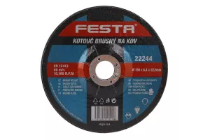 Kotouč brusný FESTA na kov 150x6.4x22.2mm 22244