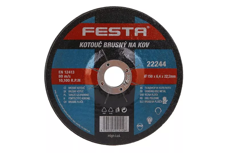 Kotouč brusný FESTA na kov 150x6.4x22.2mm 22244