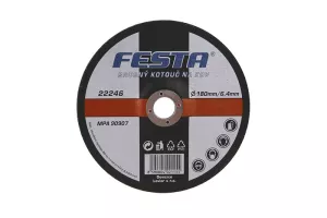 Kotouč brusný FESTA na kov 180x6.4x22.2mm 22246