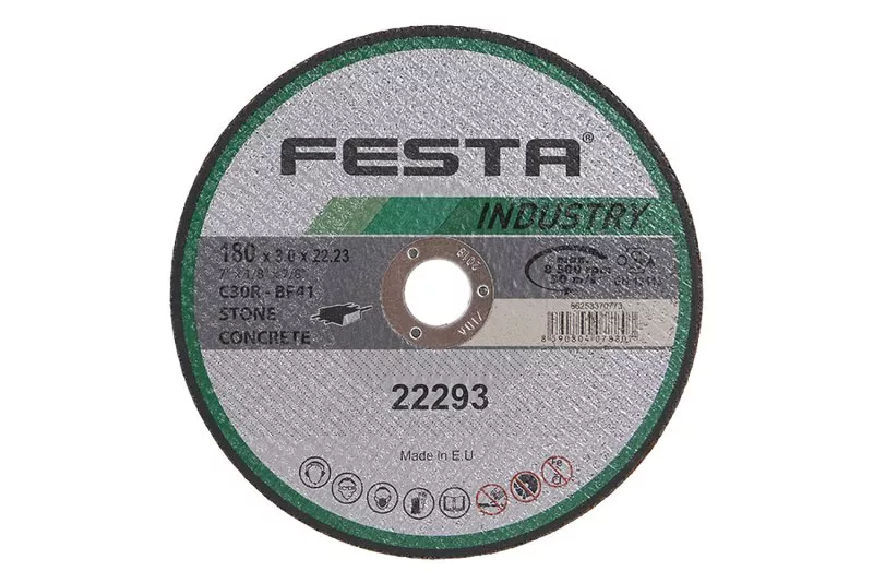 Kotouč řezný FESTA INDUSTRY na kámen 180x3x22.2mm 22293.03