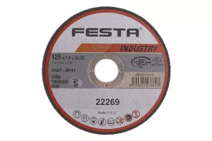 Kotouč řezný FESTA INDUSTRY na kov 125x1.6x22.2mm 22269