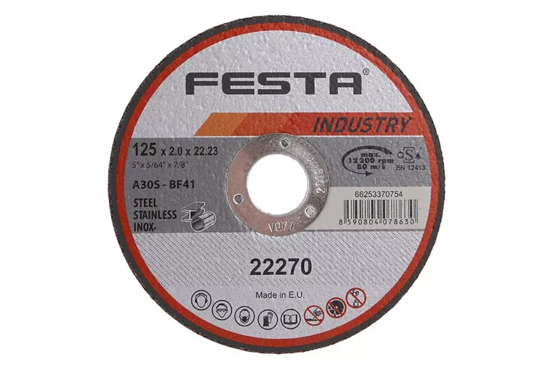 Kotouč řezný FESTA INDUSTRY na kov 125x2x22.2mm 22270