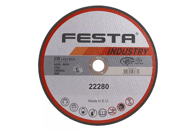 Kotouč řezný FESTA INDUSTRY na kov 230x2x22.2mm 22280